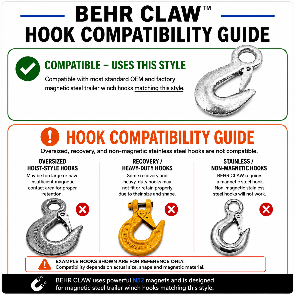 BEHR CLAW HOOK COMPATIBILITY GUIDE